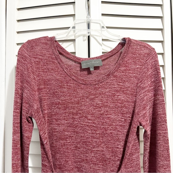 Sunday in Brooklyn Marled Long Sleeve Tie Waist Mini Dress Size Small (S) - Picture 2 of 7